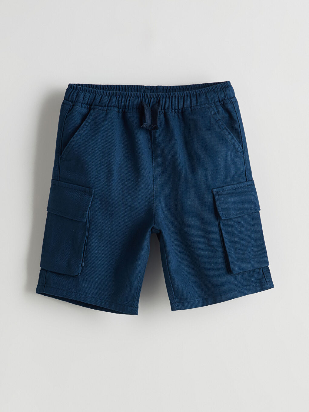 LCW Kids Indigo Beli Lastikli Gabardin Erkek Çocuk Şort - 1