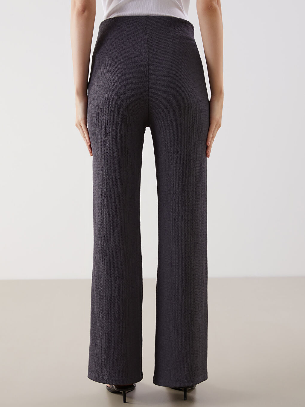 LCW Comfort Beli Lastikli Dokulu Kadın Pantolon -S5KP46Z8-JPT