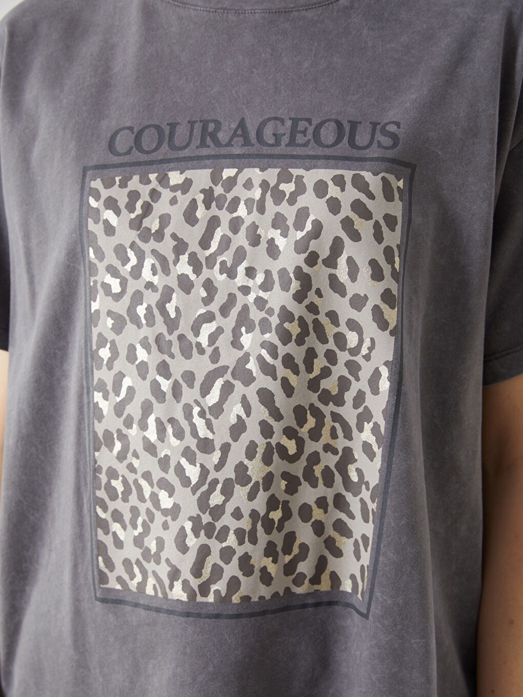 Crew Neck Printed Women's T-shirt -S5KP58Z8-502