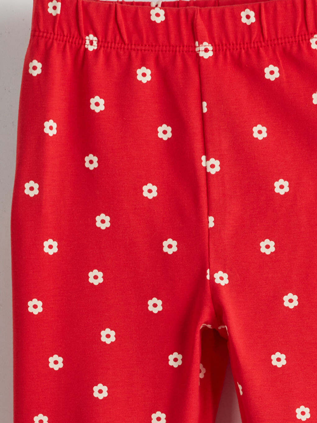 Pembe Beli Lastikli Çiçekli Kız Çocuk Pijama Alt-2