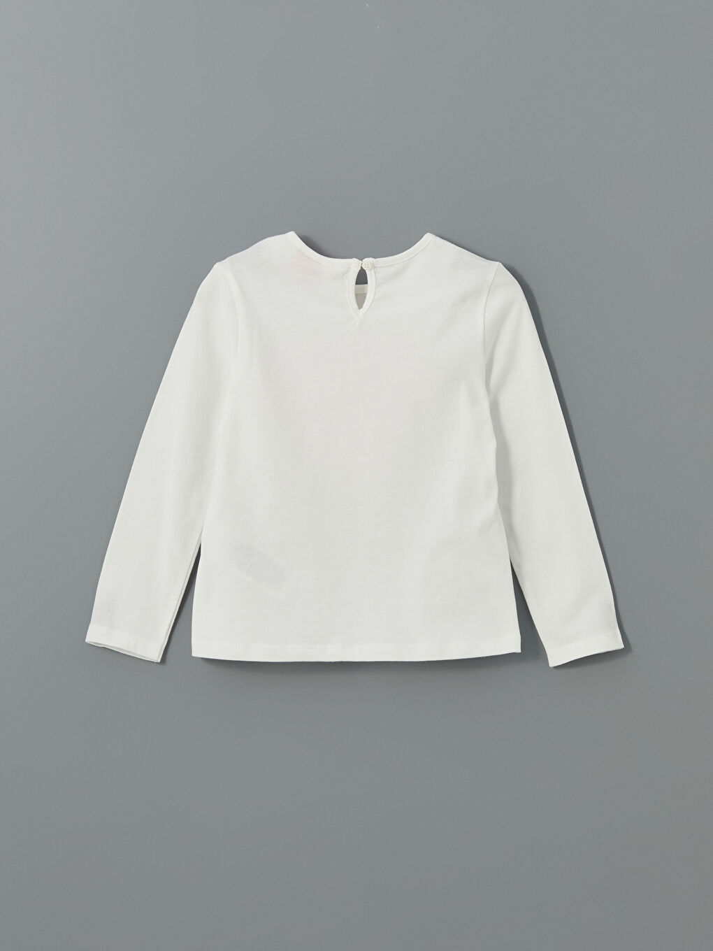 Ekru Bisiklet Yaka Barbie Baskılı Kız Çocuk Tişört-2