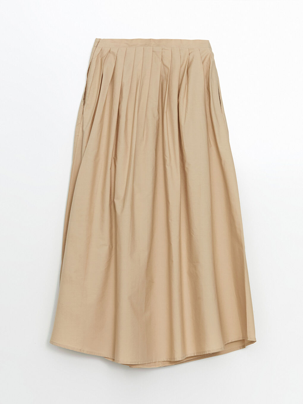 Elasticated Waist Satin Women's Pleated Skirt -S5KQ45Z8-FGP