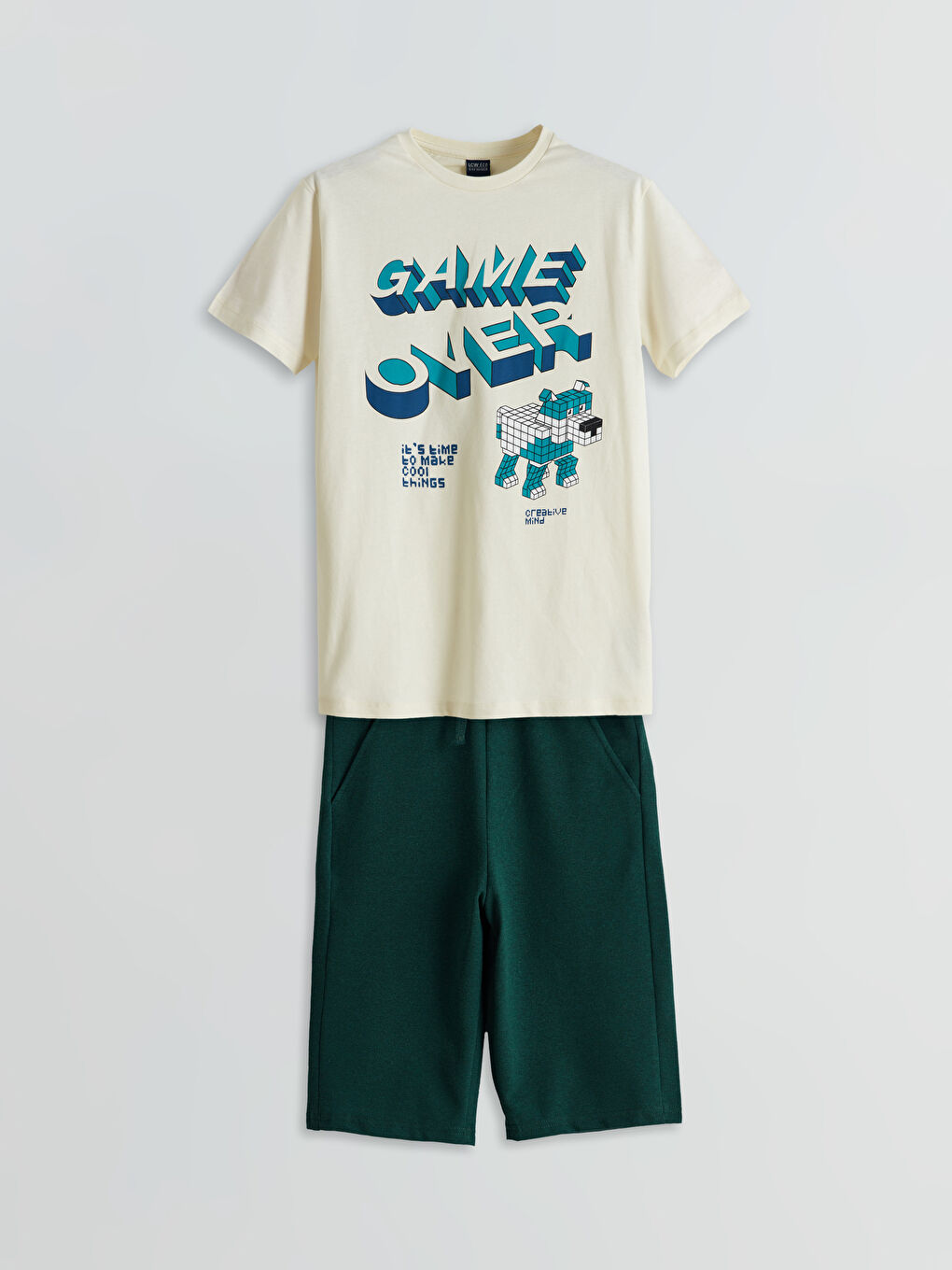Crew Neck Boys' T-Shirt and Shorts -S5KQ62Z4-EEW