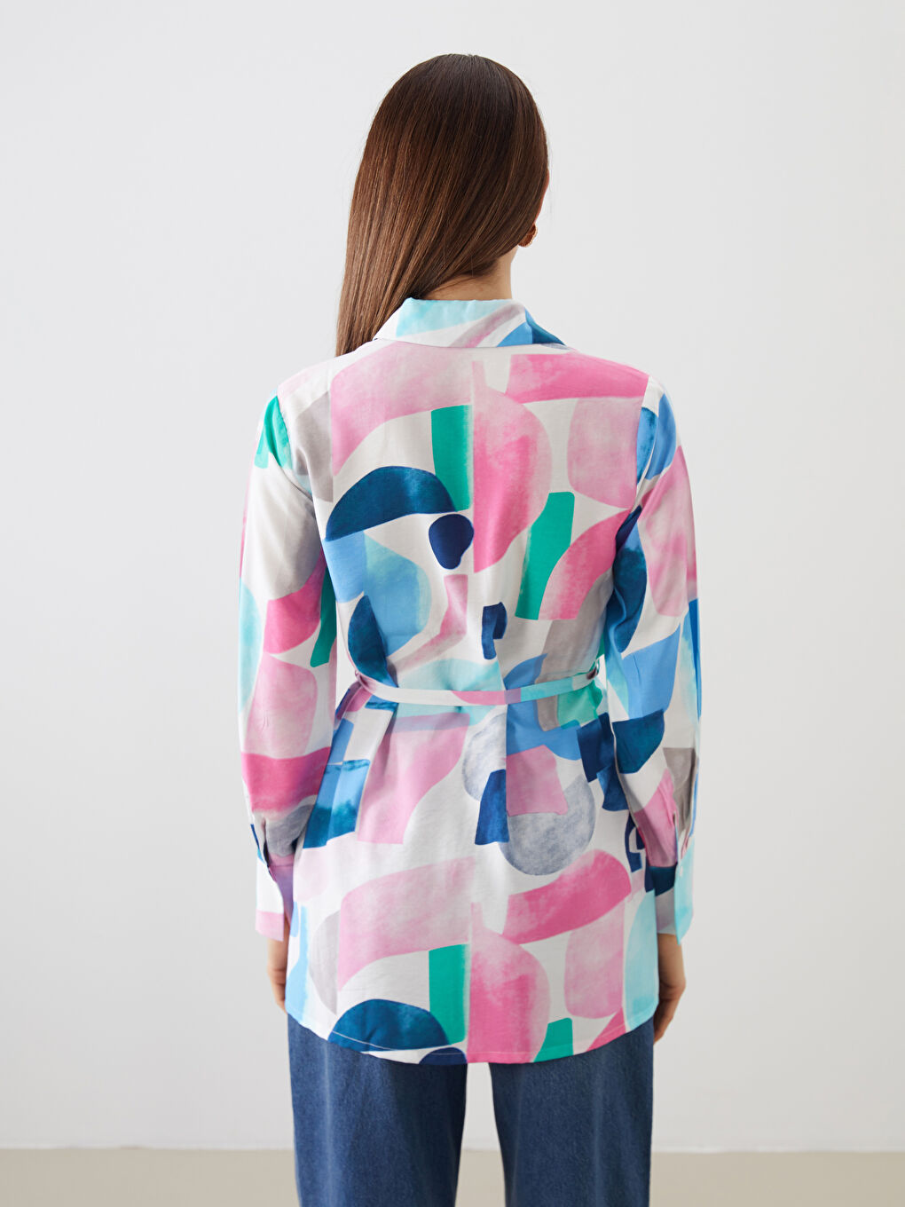 Patterned Women's Shirt Tunic-3