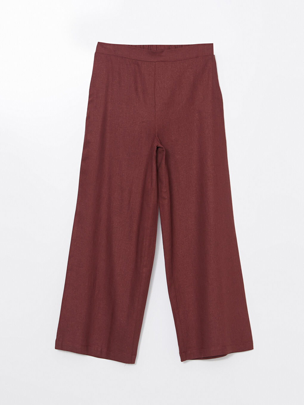 Women's Elastic Waist Linen Blend Trousers -S5KQ81Z8-YZU