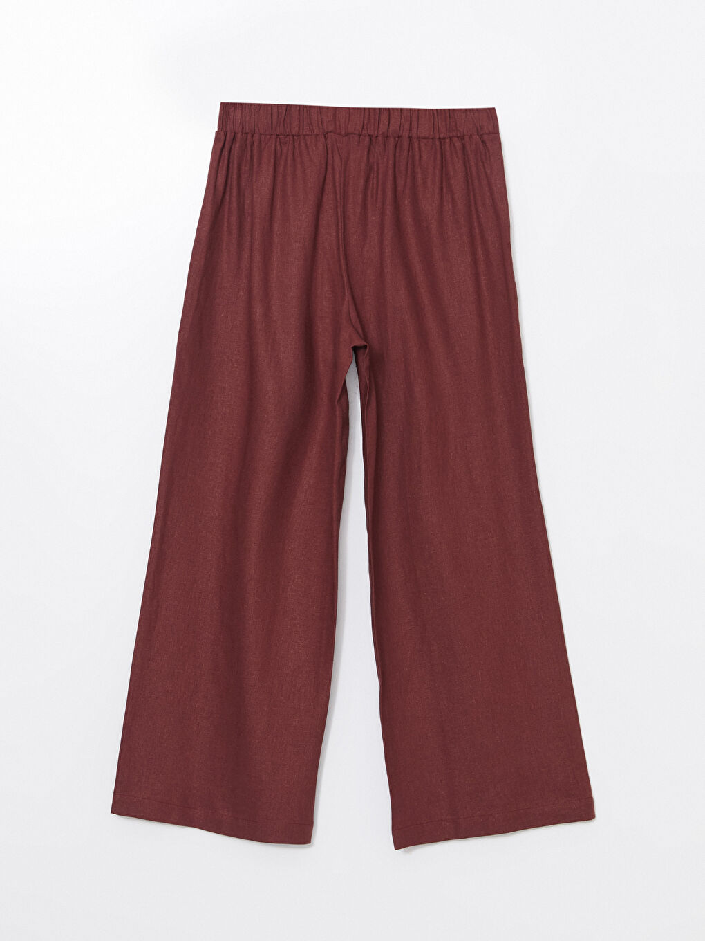 Women's Elastic Waist Linen Blend Trousers -S5KQ81Z8-YZU