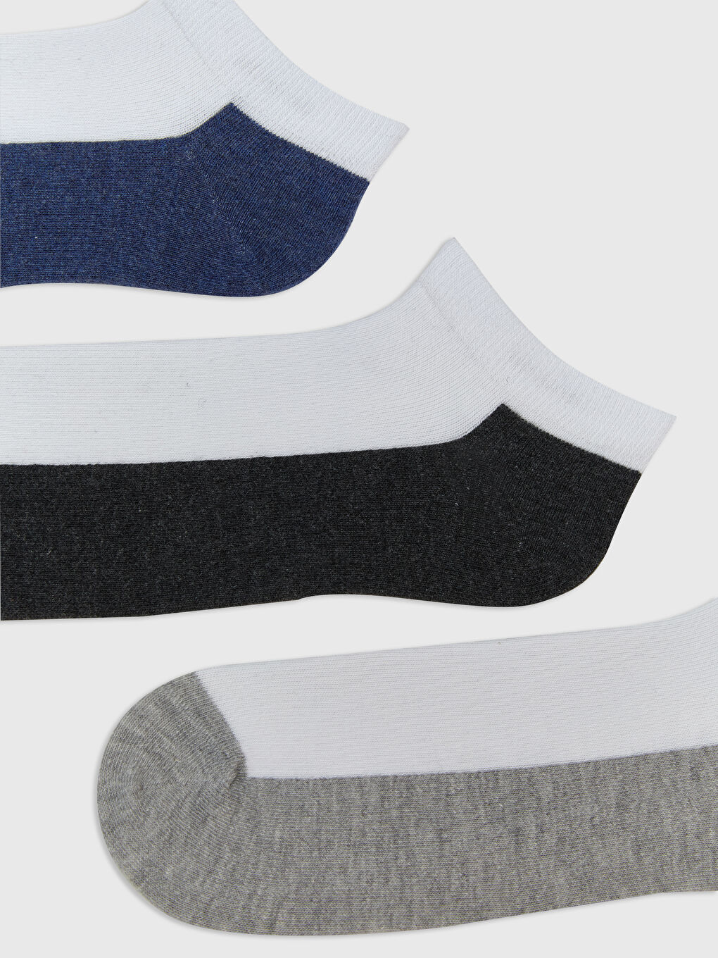 LCW ACCESSORIES Color Block Men's Trainer Socks 5 Pack -W54307Z8-K00