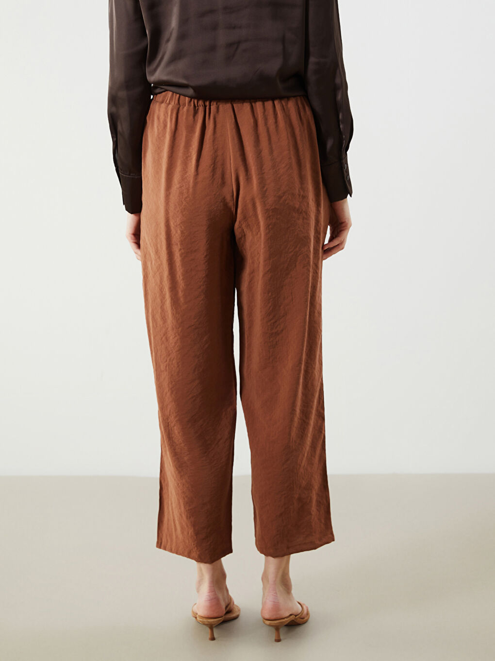 Elasticated Waist Modal Blend Women's Trousers -S5KQ90Z8-ME5