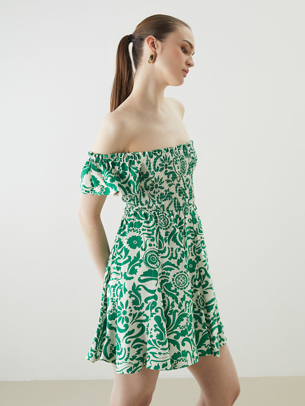 Slash Neck Women's Dress -S5KQ91Z8-LRR