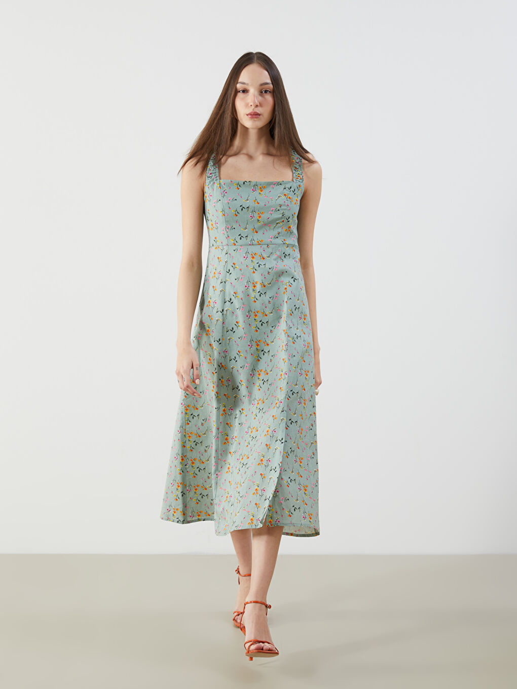 LCW Vision Woman GREEN Dress -S5KQ92Z8-LRR