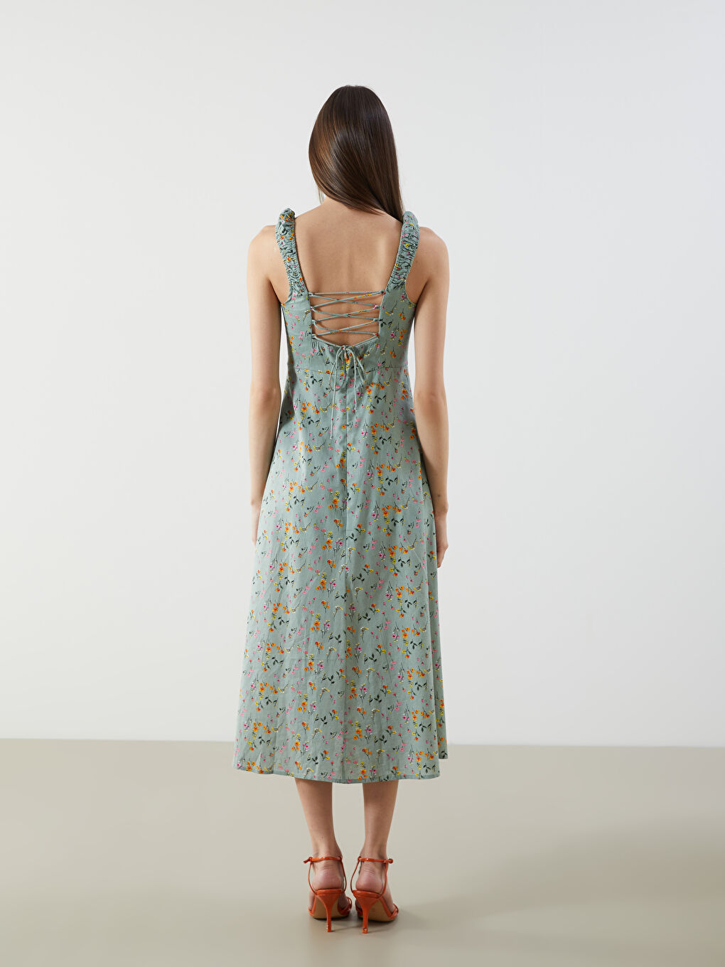 LCW Vision Woman GREEN Dress -S5KQ92Z8-LRR