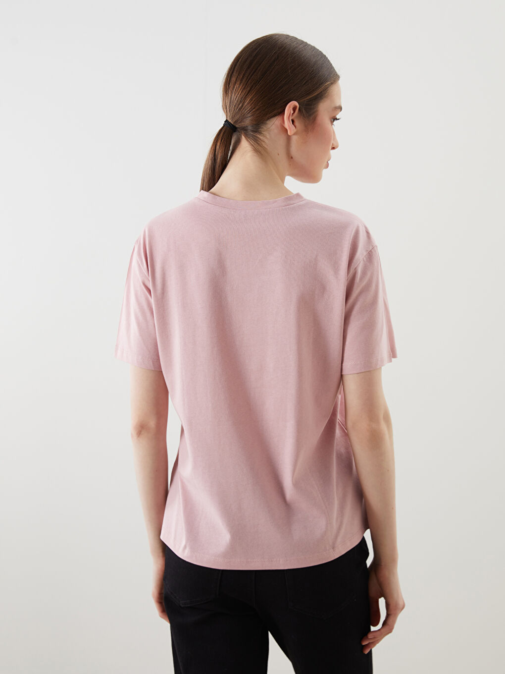 Crew Neck Printed Women's T-shirt -S5KR10Z8-FHR