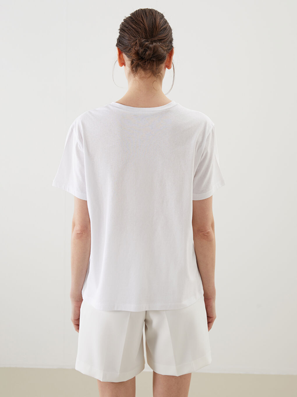 Crew Neck Printed Women's T-shirt -S5KR10Z8-J5E