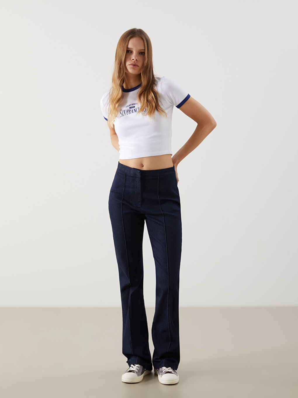 Slim Fit Flared Women'S Pants -S5KR18Z8-DEZ