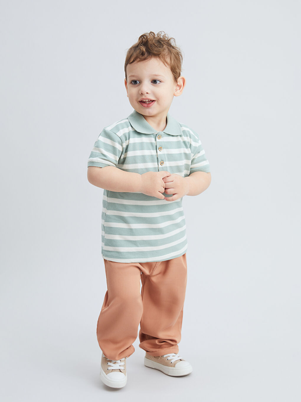 Polo Neck Baby Boys' T-Shirt and Trousers 2 Pack -S5KR24Z1-LFM