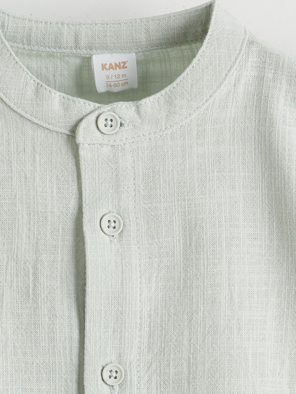 Gri Hakim Yaka Kısa Kollu Erkek Bebek Gömlek-2