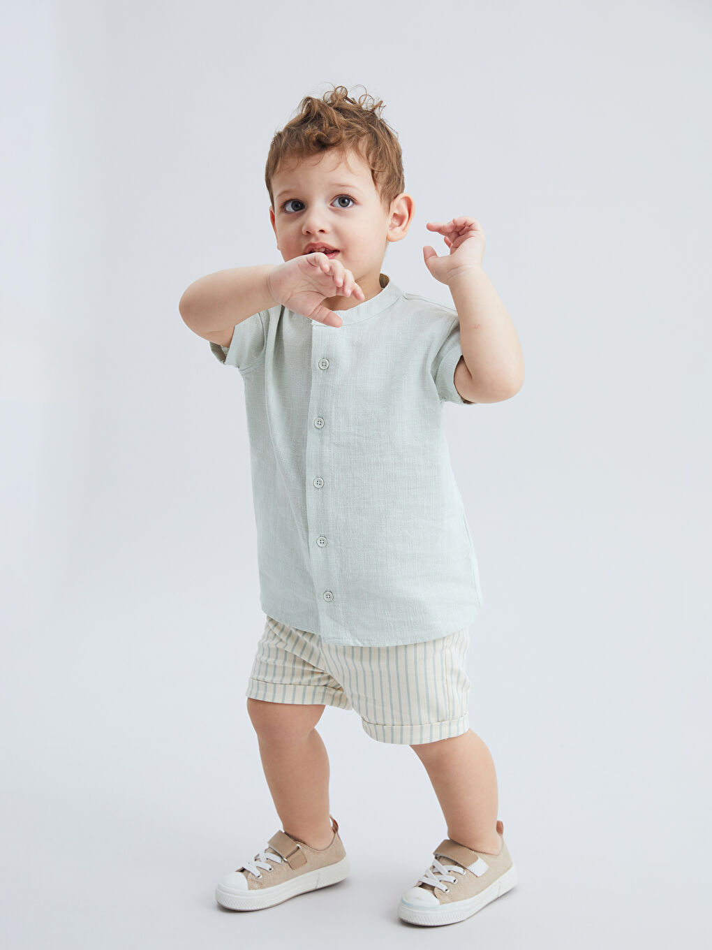Cotton Baby Boys' Shirt and Shorts 2 Pack -S5KR27Z1-G3P