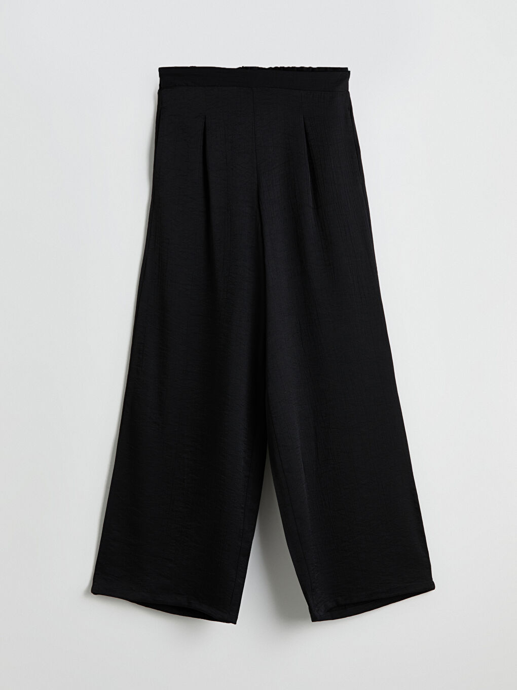 Siyah Beli Lastikli Dokulu Kadın Pantolon-4