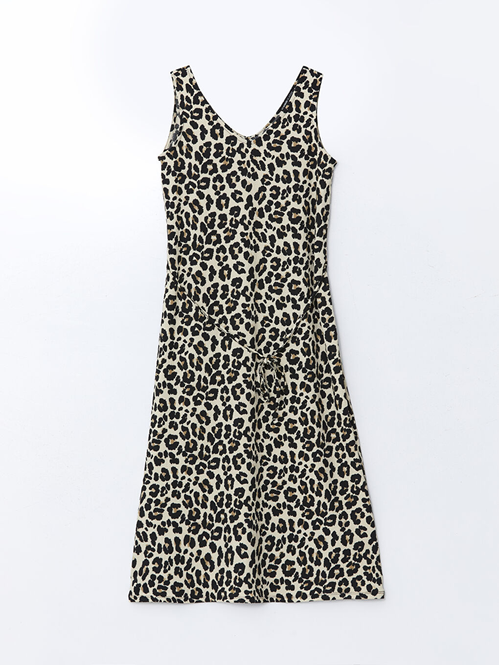 LCWAIKIKI Classic V Neck Leopard Print Dress -S5KR85Z8-LQY