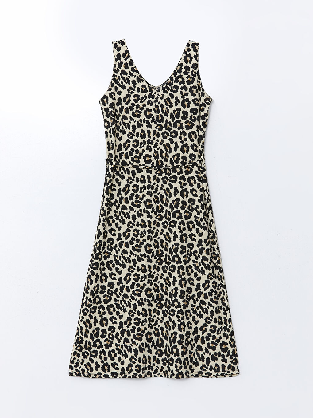 LCWAIKIKI Classic V Neck Leopard Print Dress -S5KR85Z8-LQY