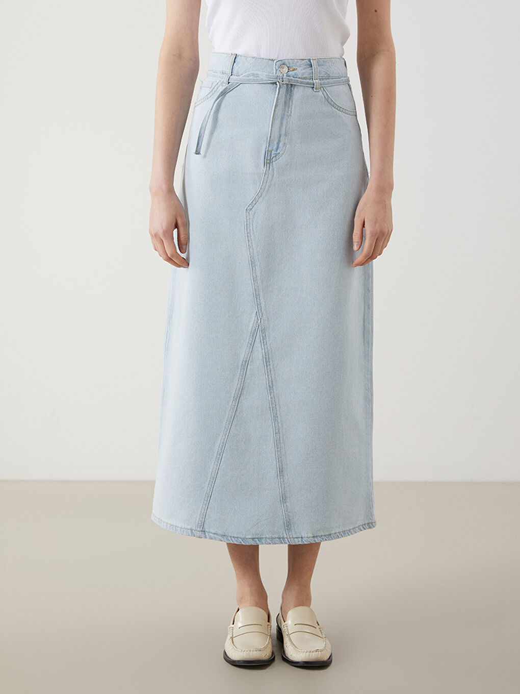 Belted Women'S Denim Skirt -S5KR96Z8-311