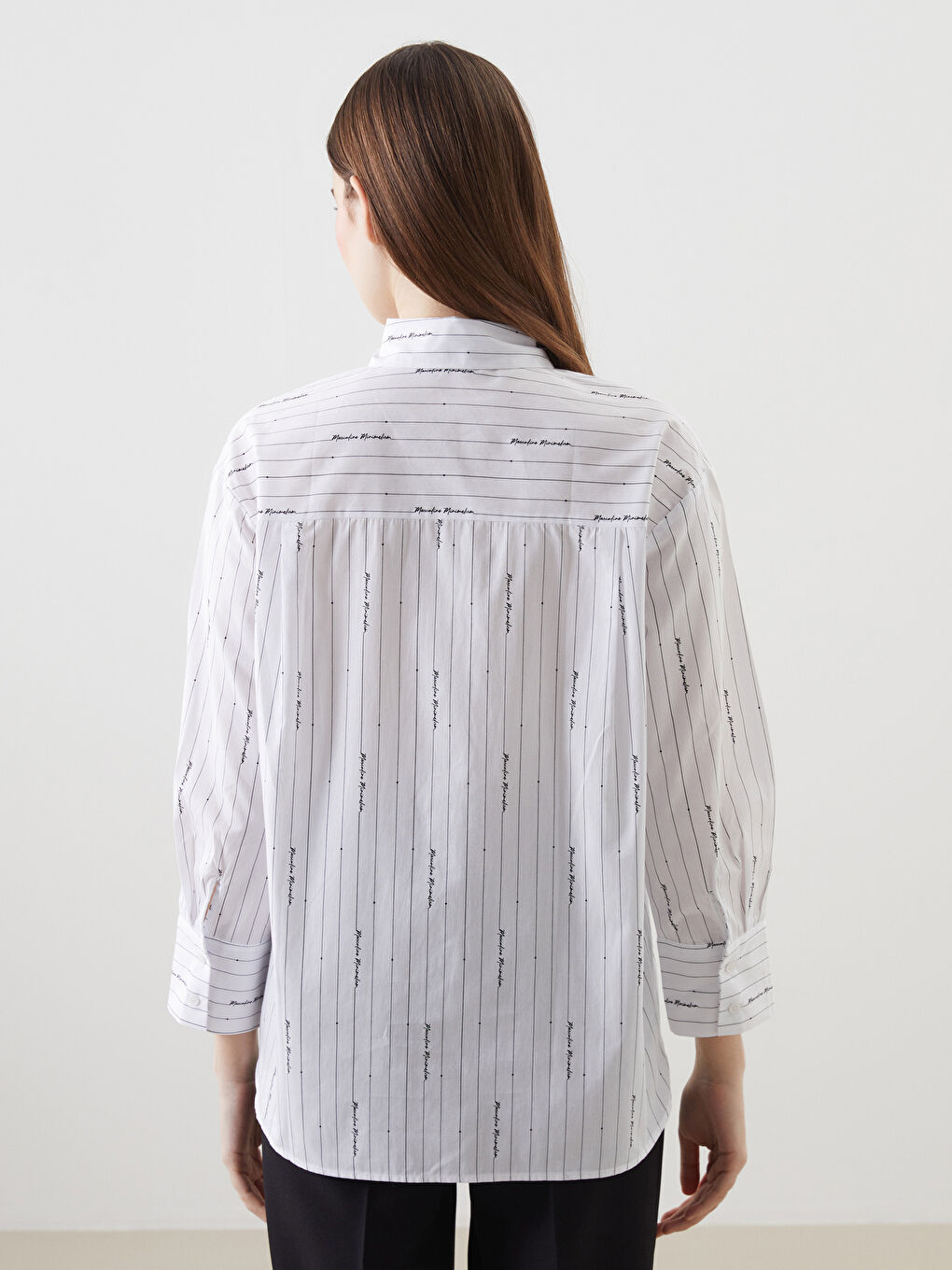 LCW Modest Ekru Oversize Poplin Kadın Gömlek Tunik - 3