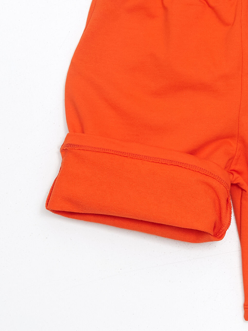 Turuncu Beli Lastikli Erkek Çocuk Şort-1