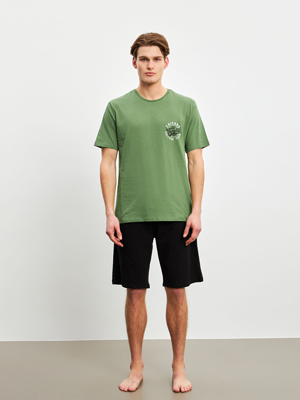 Regular Fit Men's Short Pyjama Set -S5KS50Z8-H9B