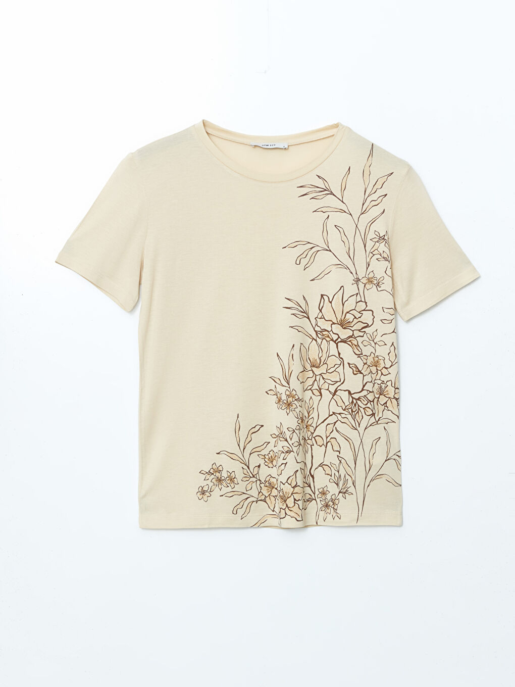 Crew Neck Floral Women's T-Shirt -S5KS56Z8-G7K