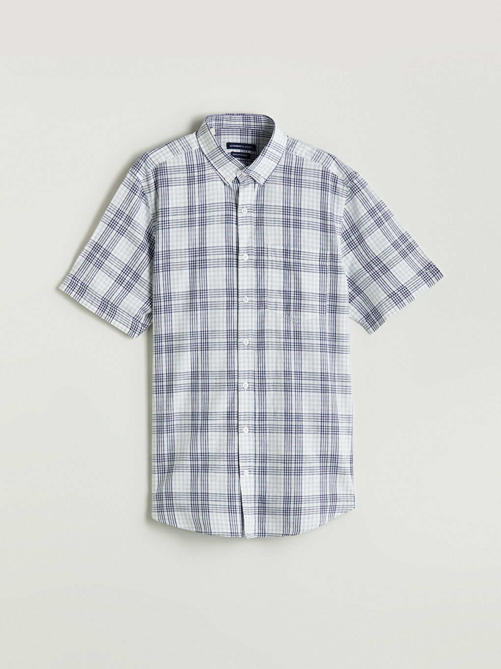 Yeşil Regular Fit Kısa Kollu Ekose Poplin Erkek Gömlek-4