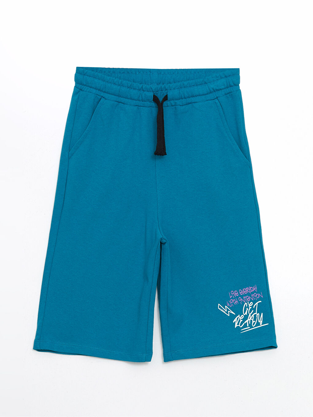 Petrol Beli Lastikli Erkek Çocuk Şort