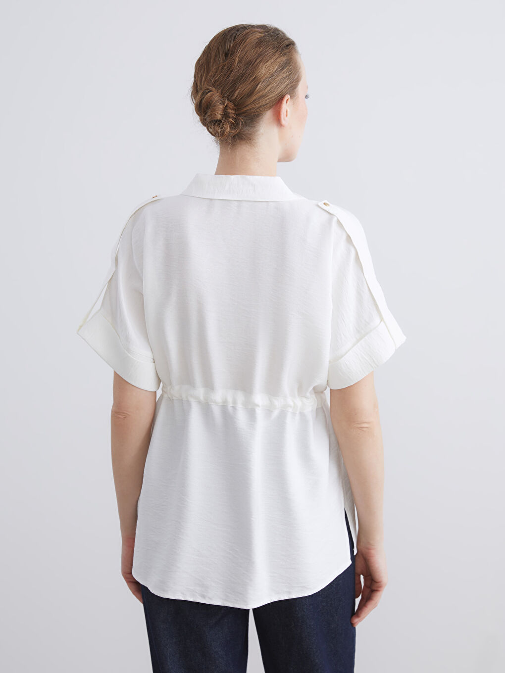 LCW Comfort قميص أبيض امرأة -S5KS68Z8-Q6K