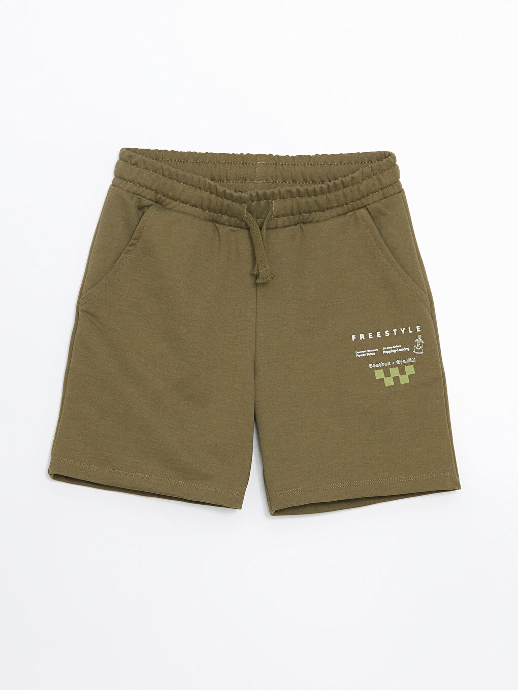 Haki Beli Lastikli Erkek Çocuk Şort