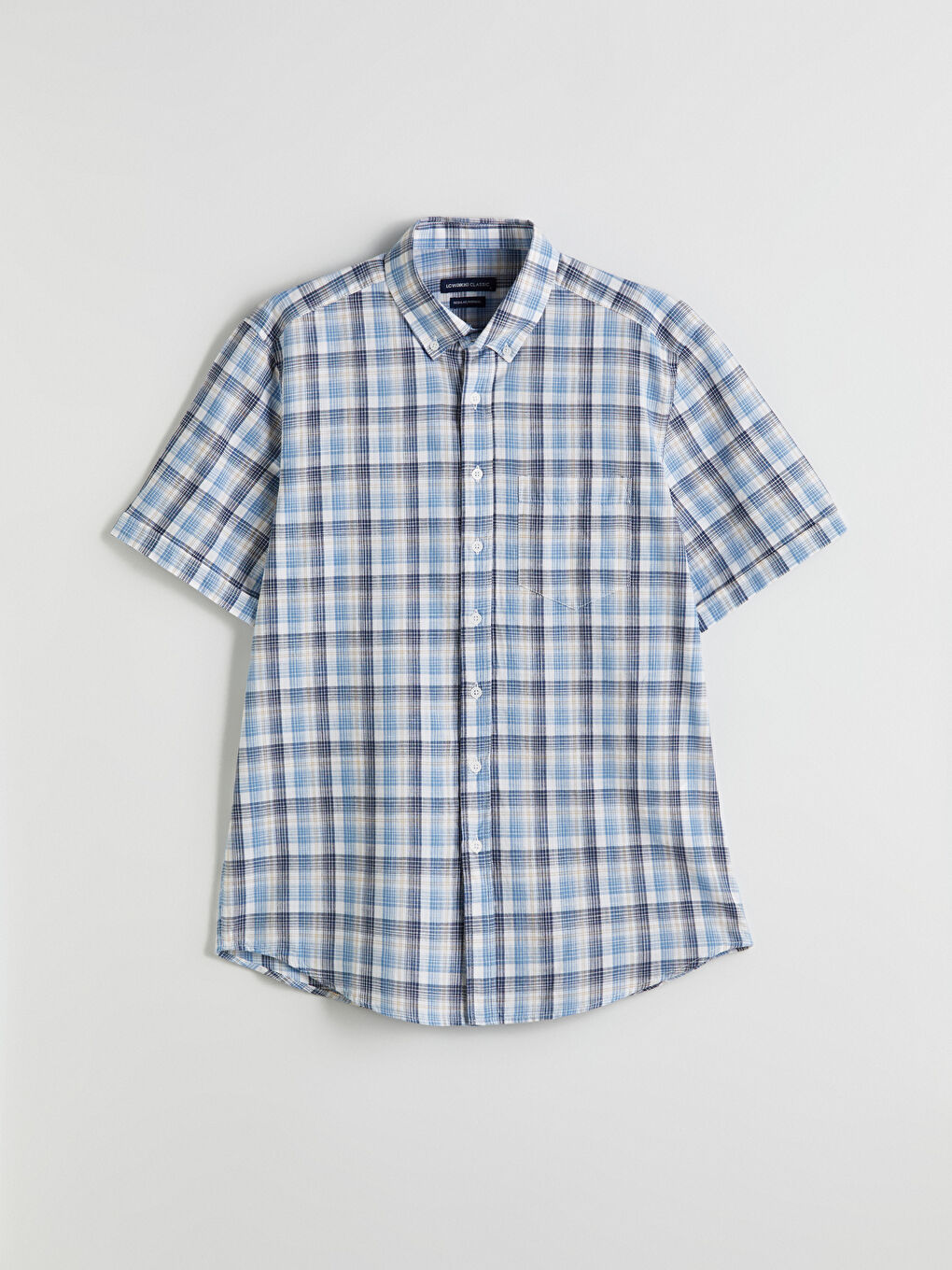 İndigo Regular Fit Kısa Kollu Ekose Erkek Gömlek-4