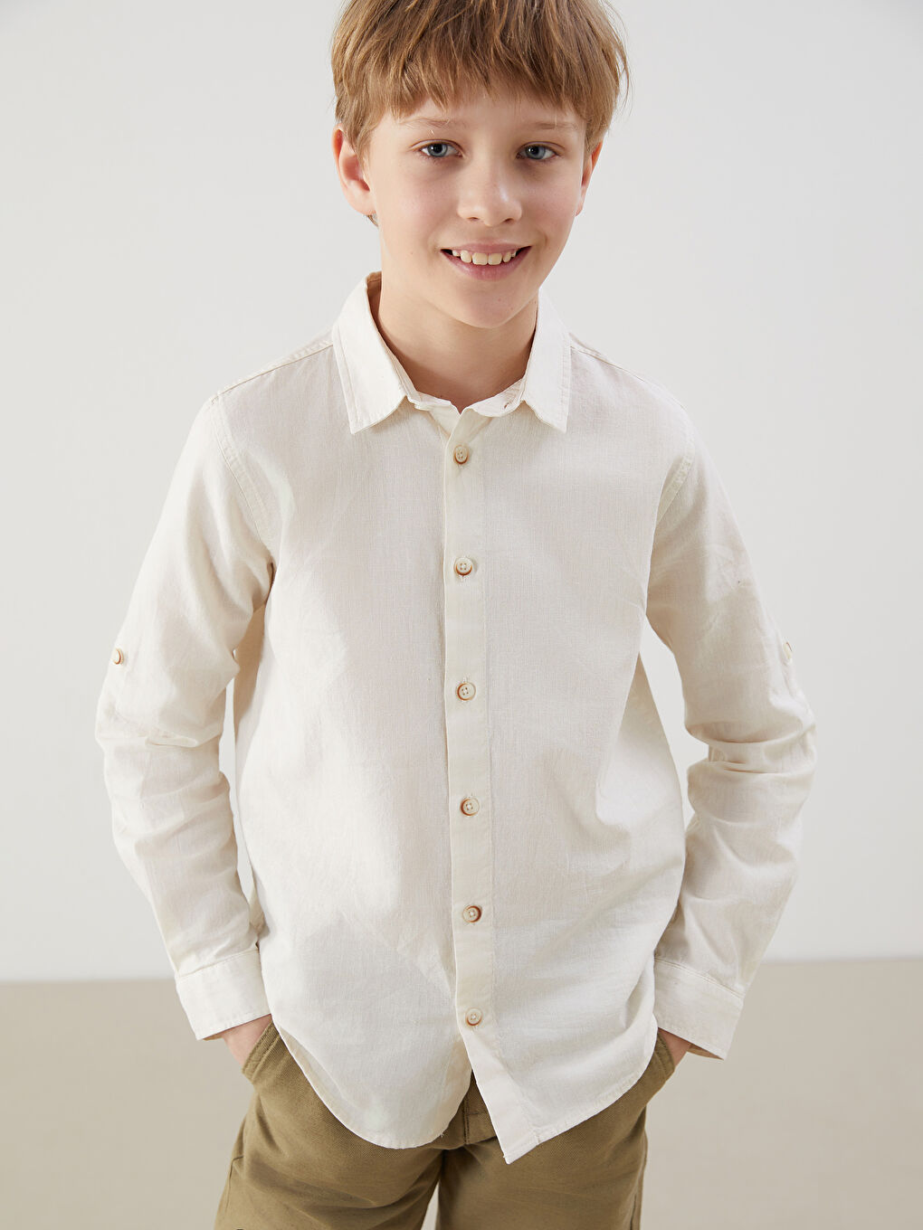 Linen Blend Boys' Shirt