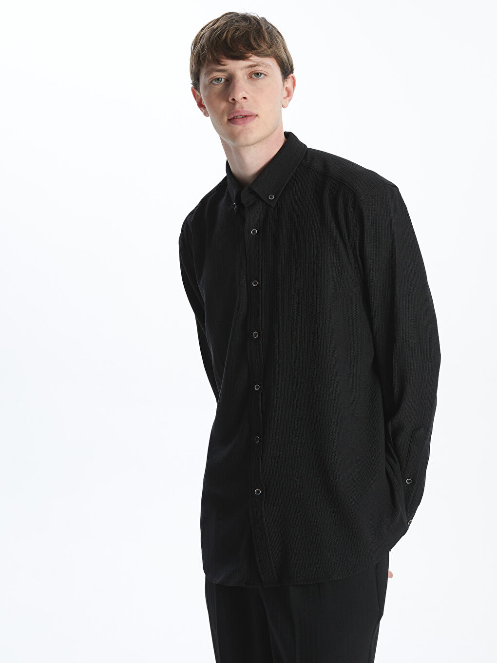 LCW Vision Regular Fit Long Sleeve Men's Shirt -W54503Z8-CVL