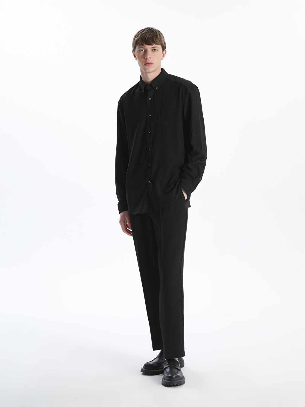 LCW Vision Regular Fit Long Sleeve Men's Shirt -W54503Z8-CVL