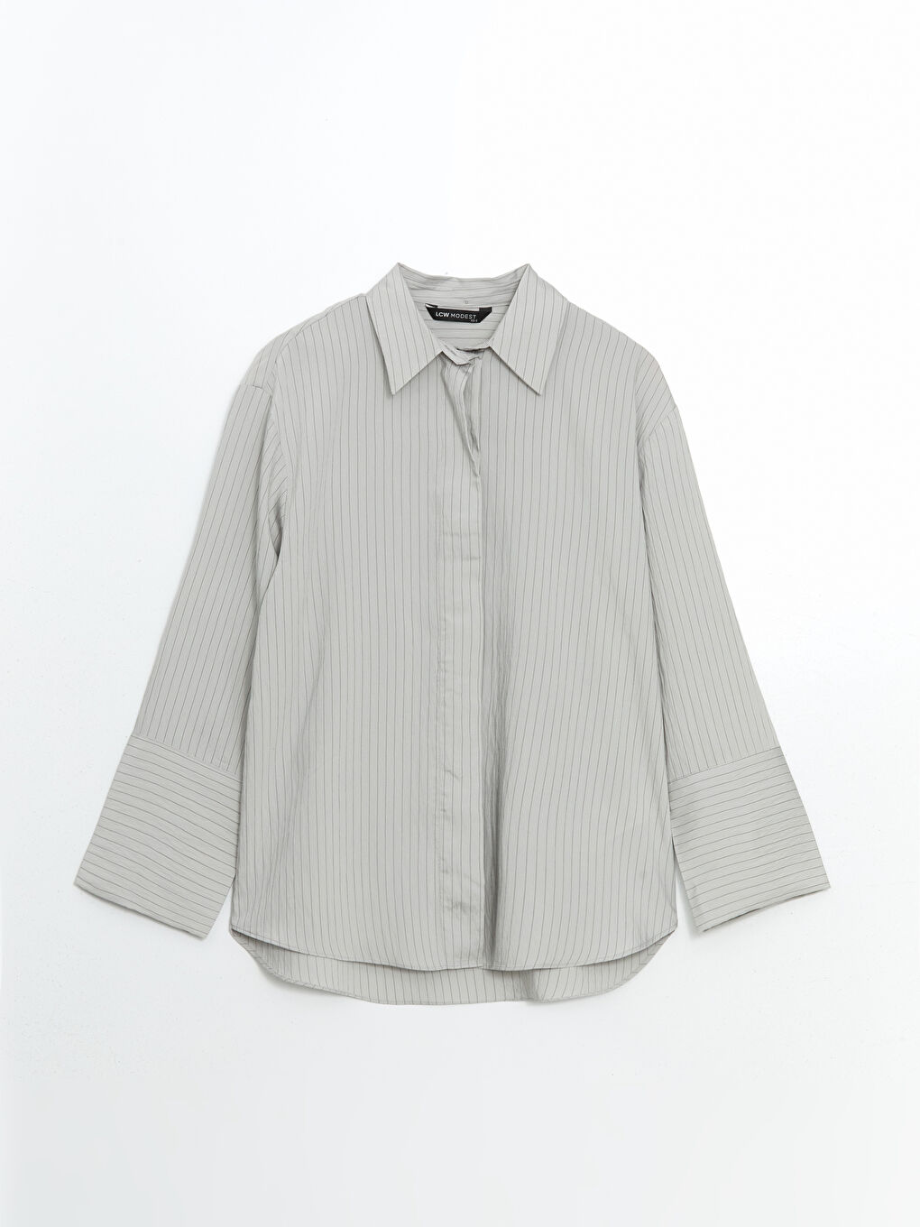LCW Modest Modal Blend Oversize Women's Shirt Tunic -S5KS89Z8-LFX