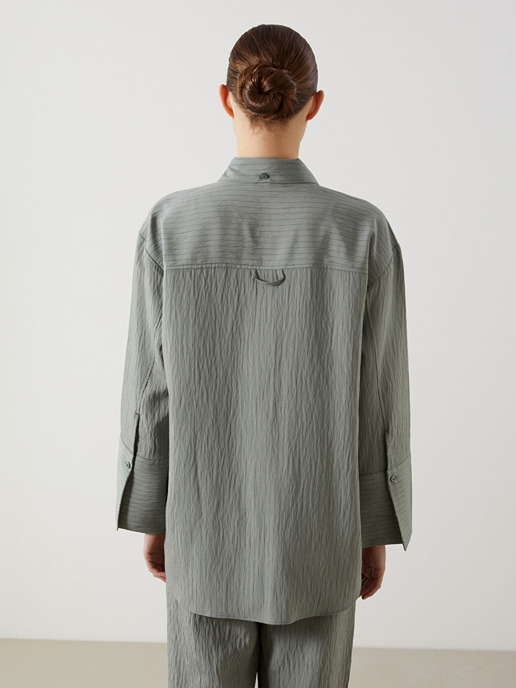 LCW Modest Modal Blend Oversize Women's Shirt Tunic -S5KS89Z8-LGD
