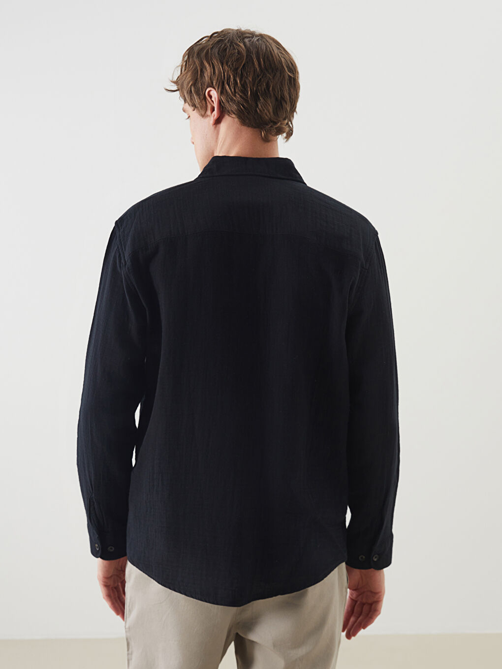 LCW Vision Relaxed Fit Long Sleeve Men's Shirt -W54508Z8-CVL