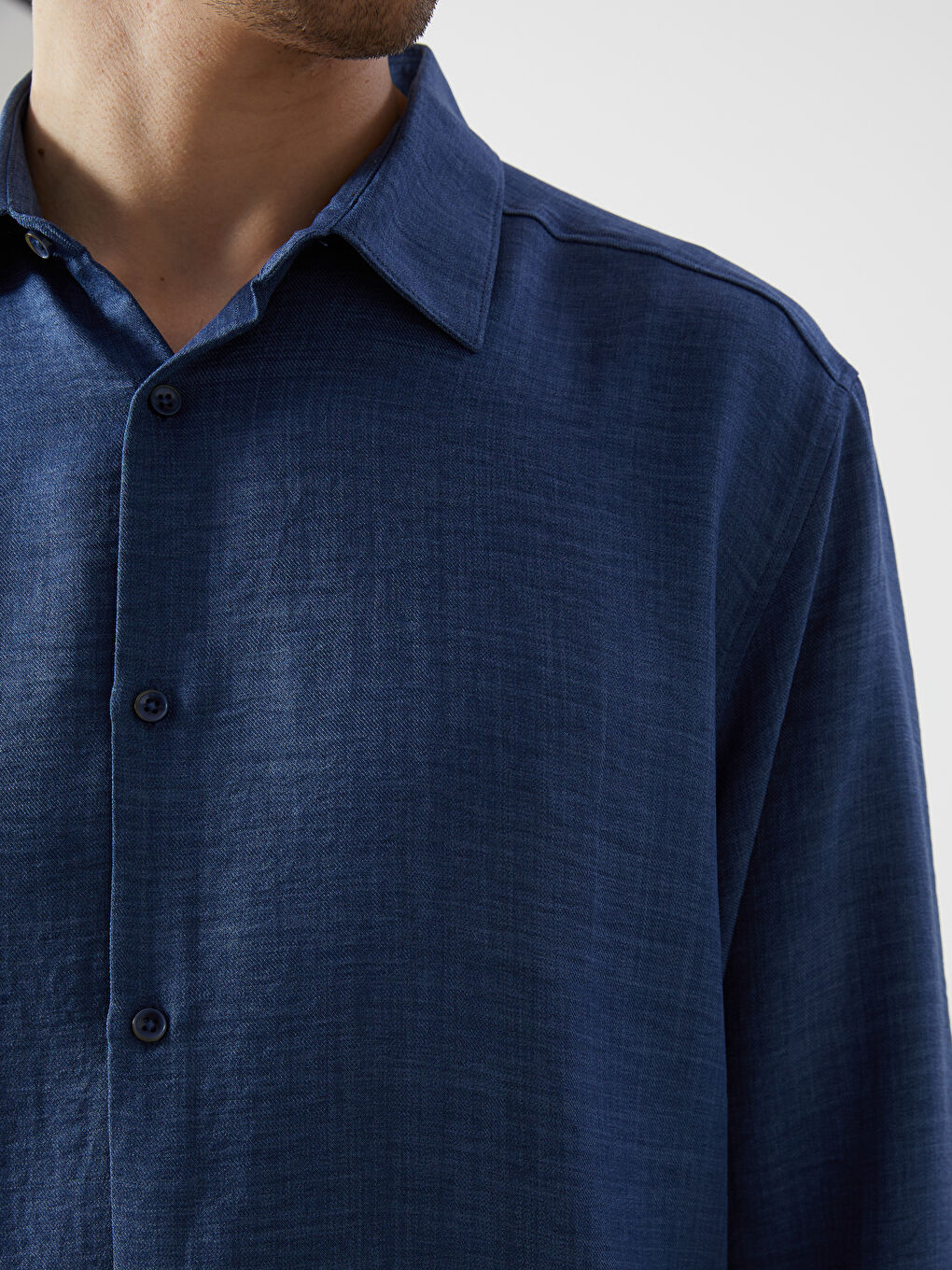 LCW Vision Regular Fit Long Sleeve Men's Shirt -W54512Z8-VLD