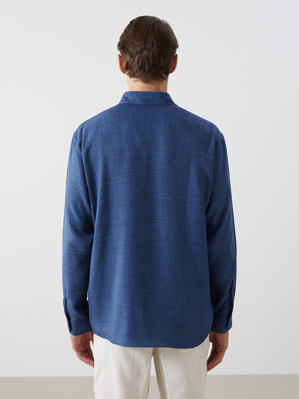 LCW Vision Regular Fit Long Sleeve Men's Shirt -W54512Z8-VLD