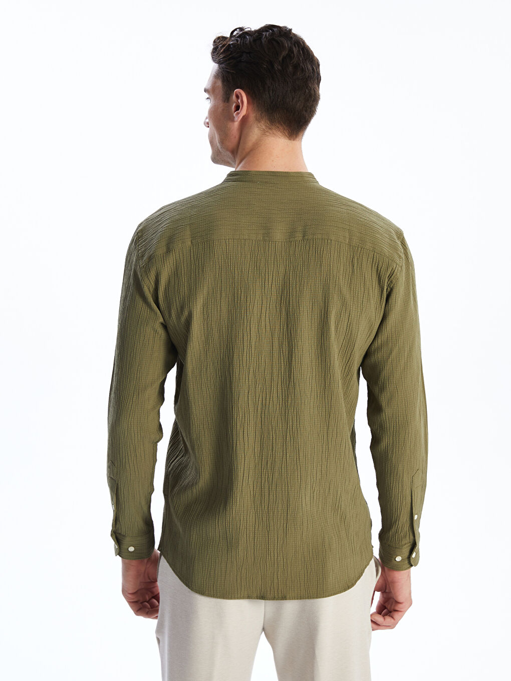 LCW Vision Regular Fit Long Sleeve Men's Textured Shirt -W54513Z8-Z3Z