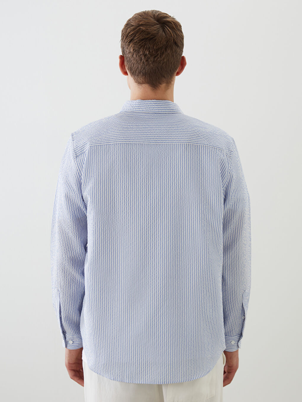 LCW Vision Slim Fit Long Sleeve Striped Men's Shirt -W54517Z8-S0S