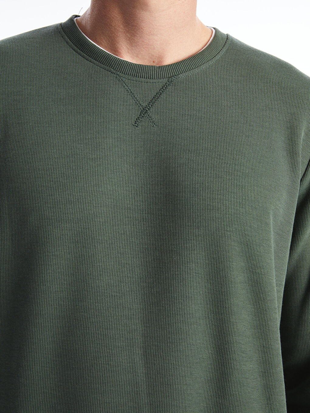Crew Neck Long Sleeve Men's Sweatshirt-2