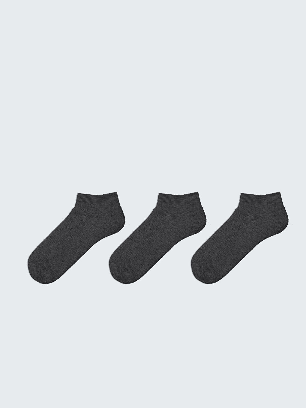 Antrasit Erkek Patik Çorap 3'lü