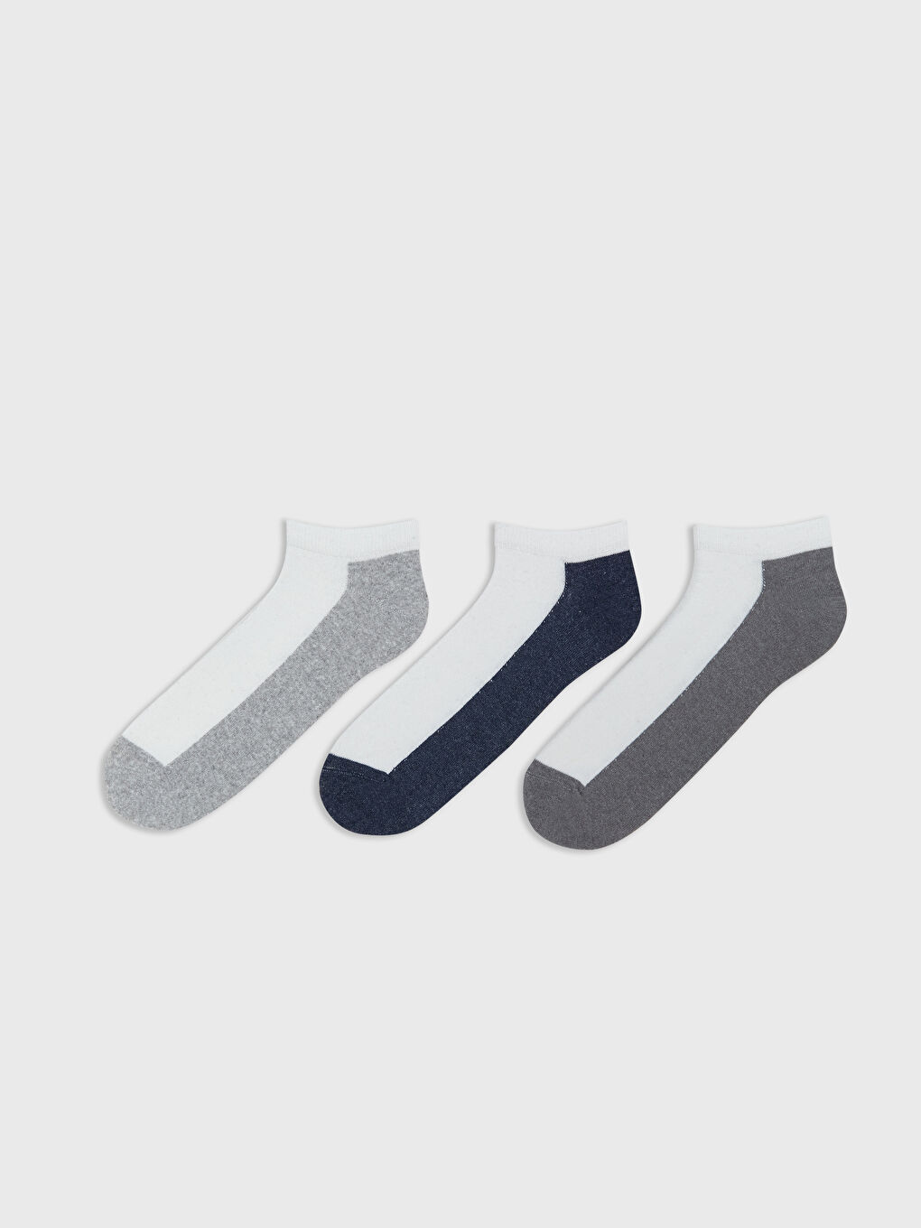 Beyaz Erkek Patik Çorap 3'lü