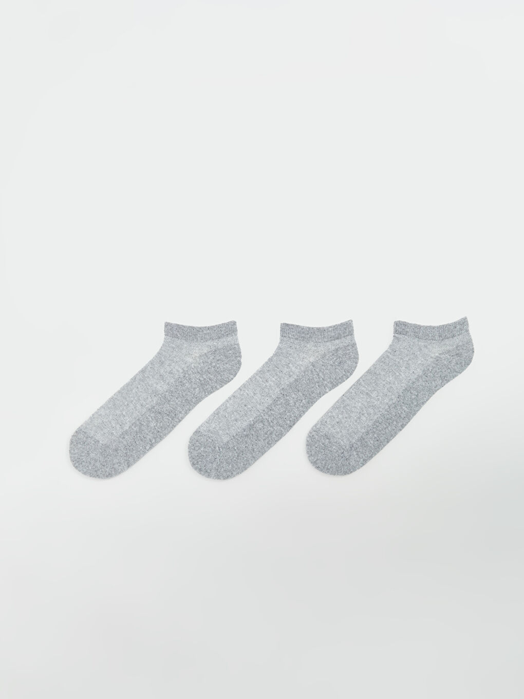 Gri Erkek Patik Çorap 3'lü