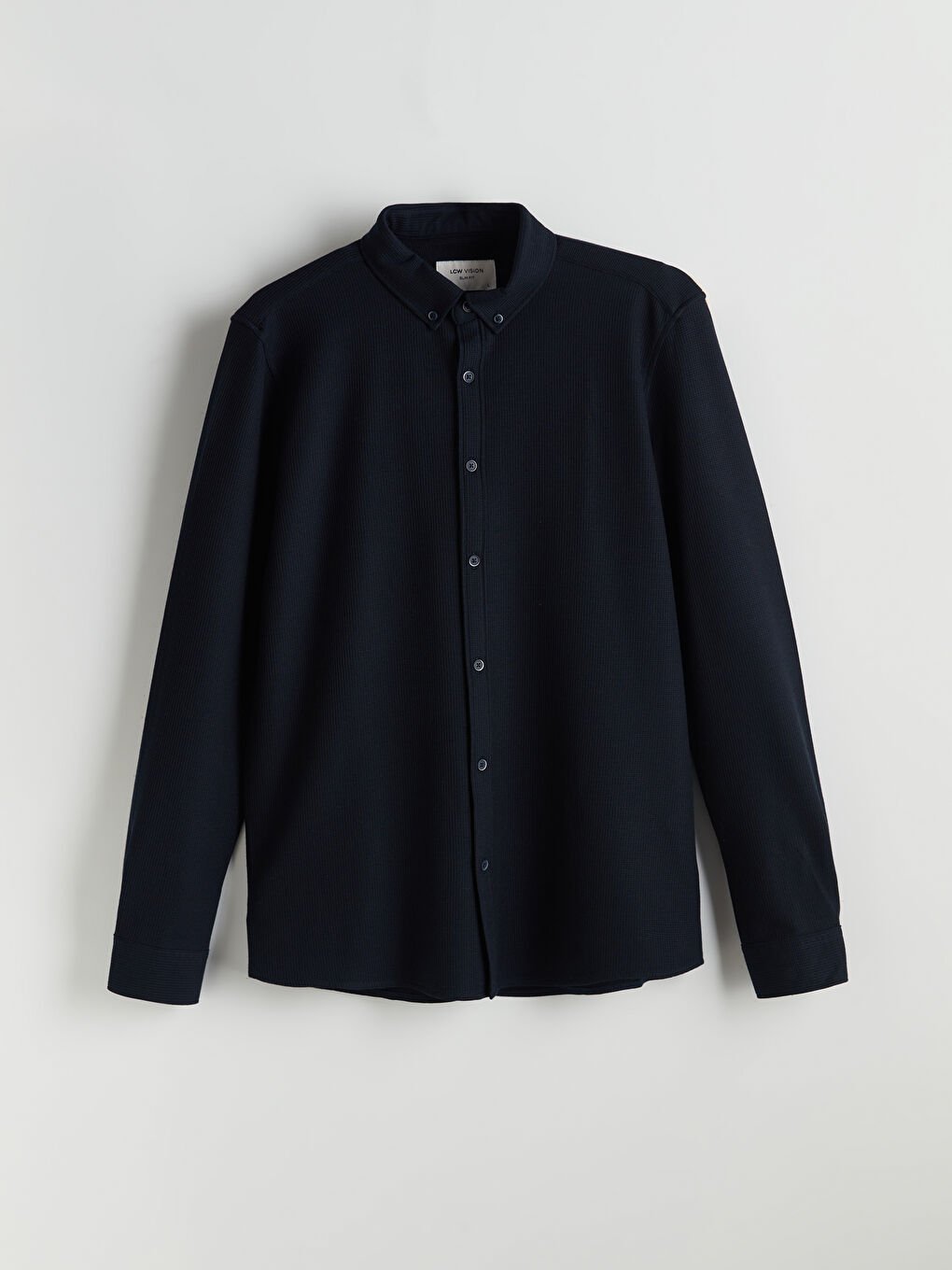 LCW Vision Slim Fit Long Sleeve Men's Textured Shirt -W54561Z8-RFH