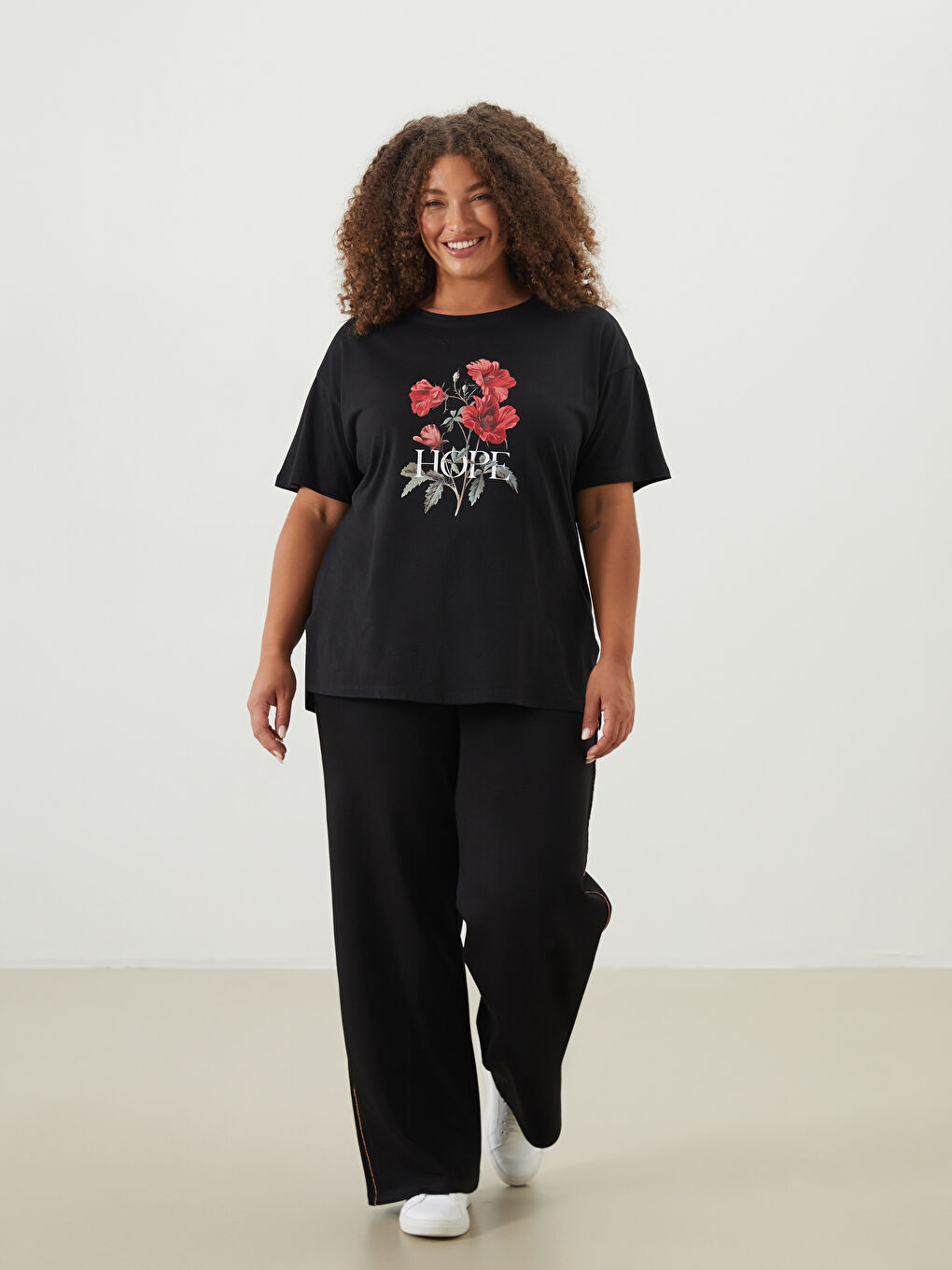Elasticated Waist Wide Leg Women's Sweatpants -S5KT27Z8-CVL